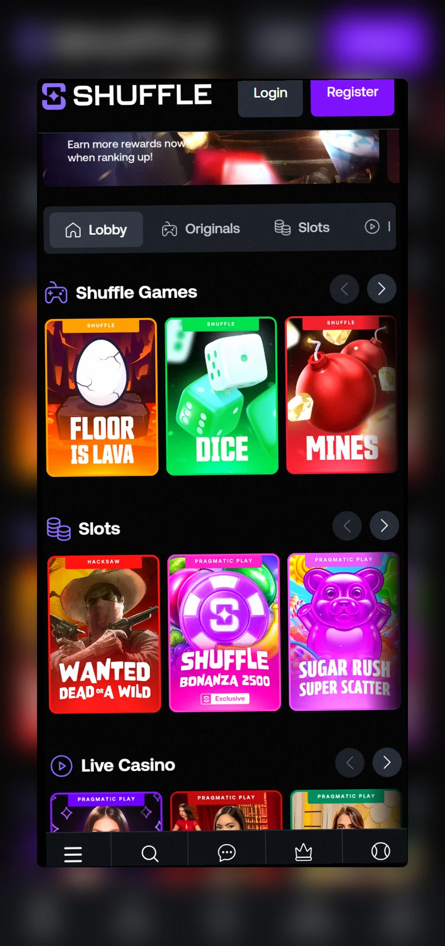 Shuffle Casino mobile Nederland