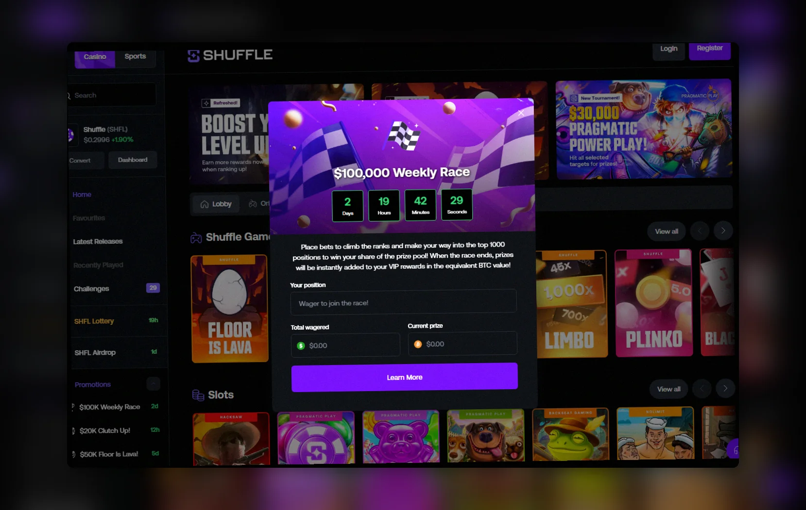 Shuffle Casino bonus Nederland
